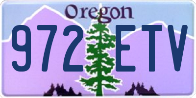 OR license plate 972ETV