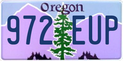 OR license plate 972EUP