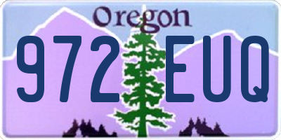 OR license plate 972EUQ
