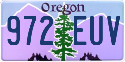 OR license plate 972EUV