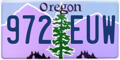 OR license plate 972EUW