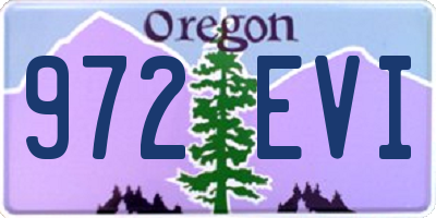 OR license plate 972EVI