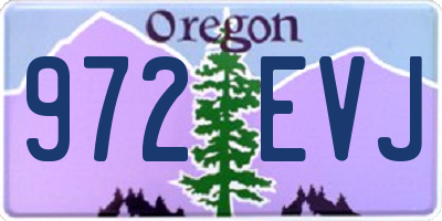 OR license plate 972EVJ
