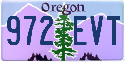 OR license plate 972EVT