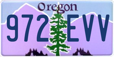 OR license plate 972EVV