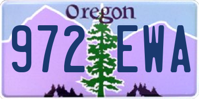 OR license plate 972EWA