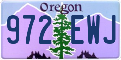 OR license plate 972EWJ