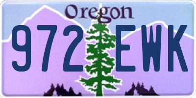 OR license plate 972EWK