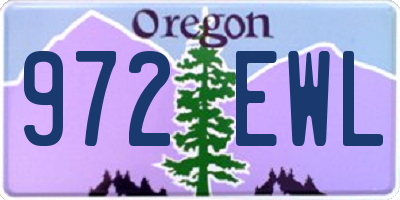 OR license plate 972EWL