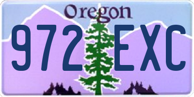 OR license plate 972EXC
