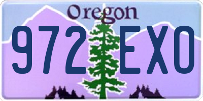 OR license plate 972EXO