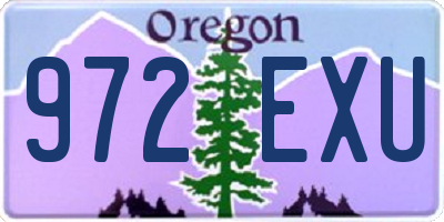 OR license plate 972EXU