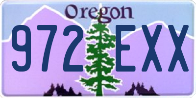 OR license plate 972EXX
