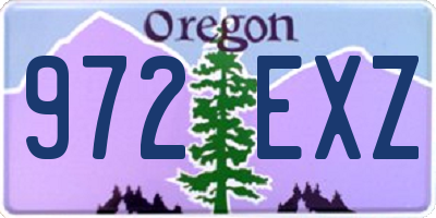 OR license plate 972EXZ