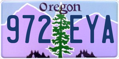 OR license plate 972EYA