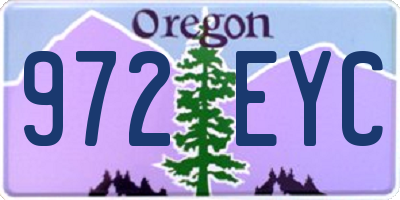 OR license plate 972EYC