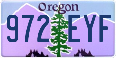 OR license plate 972EYF
