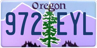 OR license plate 972EYL