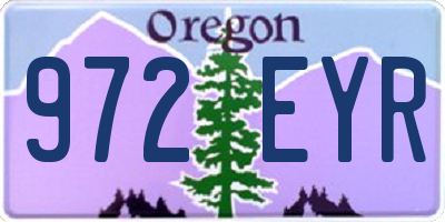 OR license plate 972EYR