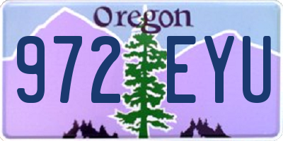 OR license plate 972EYU
