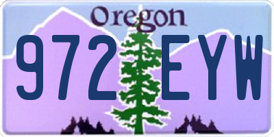 OR license plate 972EYW