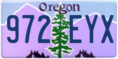OR license plate 972EYX