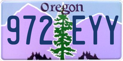 OR license plate 972EYY