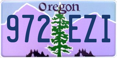 OR license plate 972EZI