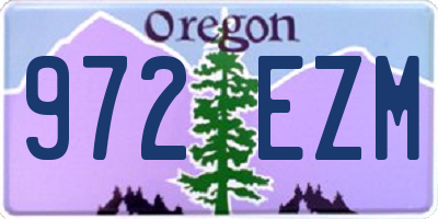 OR license plate 972EZM