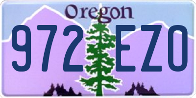 OR license plate 972EZO