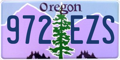 OR license plate 972EZS