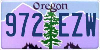 OR license plate 972EZW