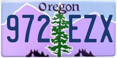 OR license plate 972EZX