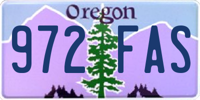OR license plate 972FAS