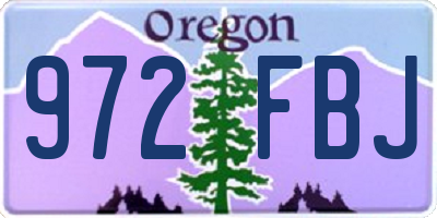 OR license plate 972FBJ