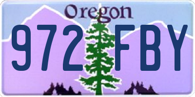 OR license plate 972FBY