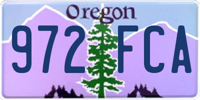 OR license plate 972FCA