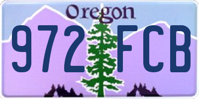 OR license plate 972FCB