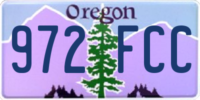 OR license plate 972FCC