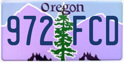 OR license plate 972FCD