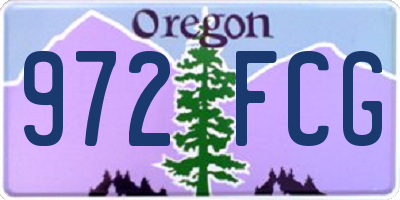 OR license plate 972FCG