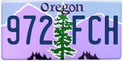 OR license plate 972FCH