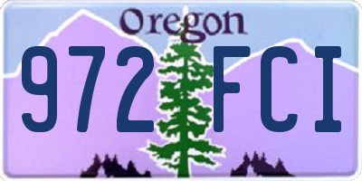 OR license plate 972FCI
