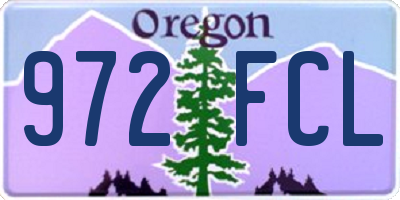 OR license plate 972FCL