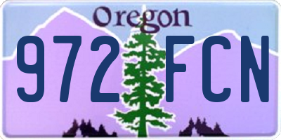 OR license plate 972FCN
