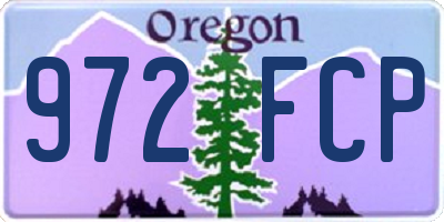 OR license plate 972FCP