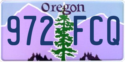 OR license plate 972FCQ
