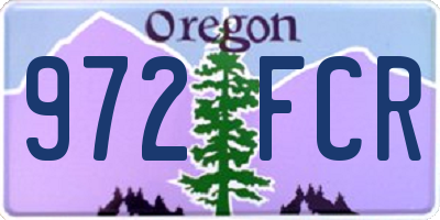 OR license plate 972FCR