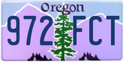OR license plate 972FCT