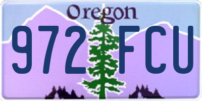 OR license plate 972FCU